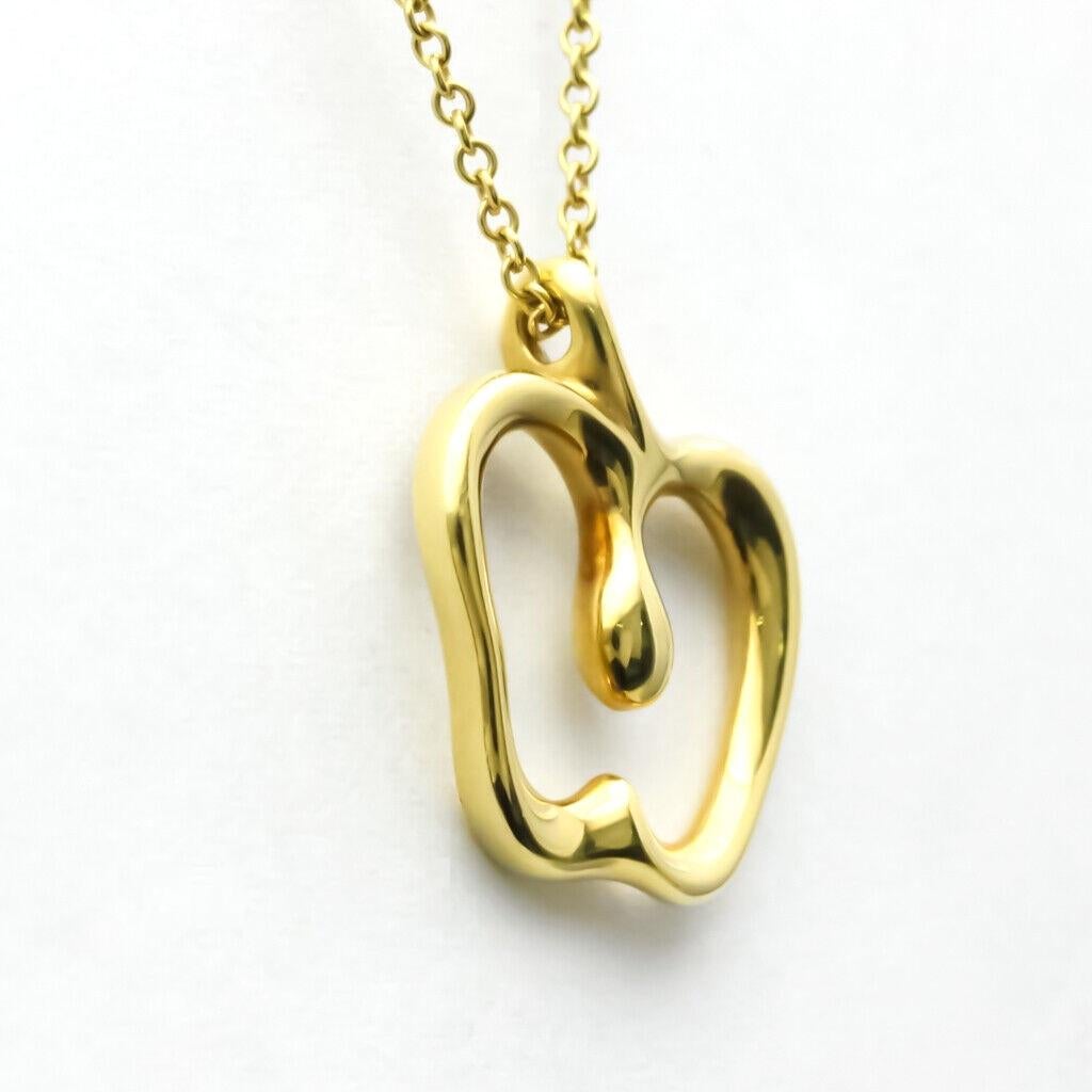 Women's TIFFANY & Co. Elsa Peretti 18K Gold Apple Pendant Necklace For Sale