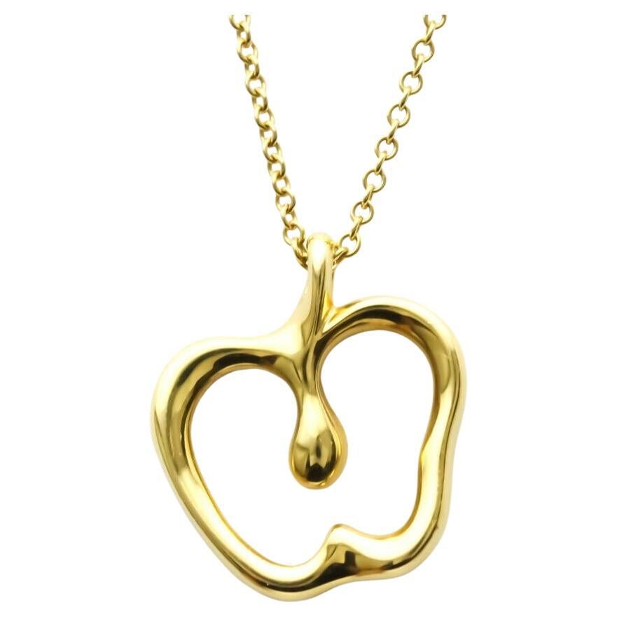 TIFFANY & Co. Elsa Peretti 18K Gold Apple Pendant Necklace