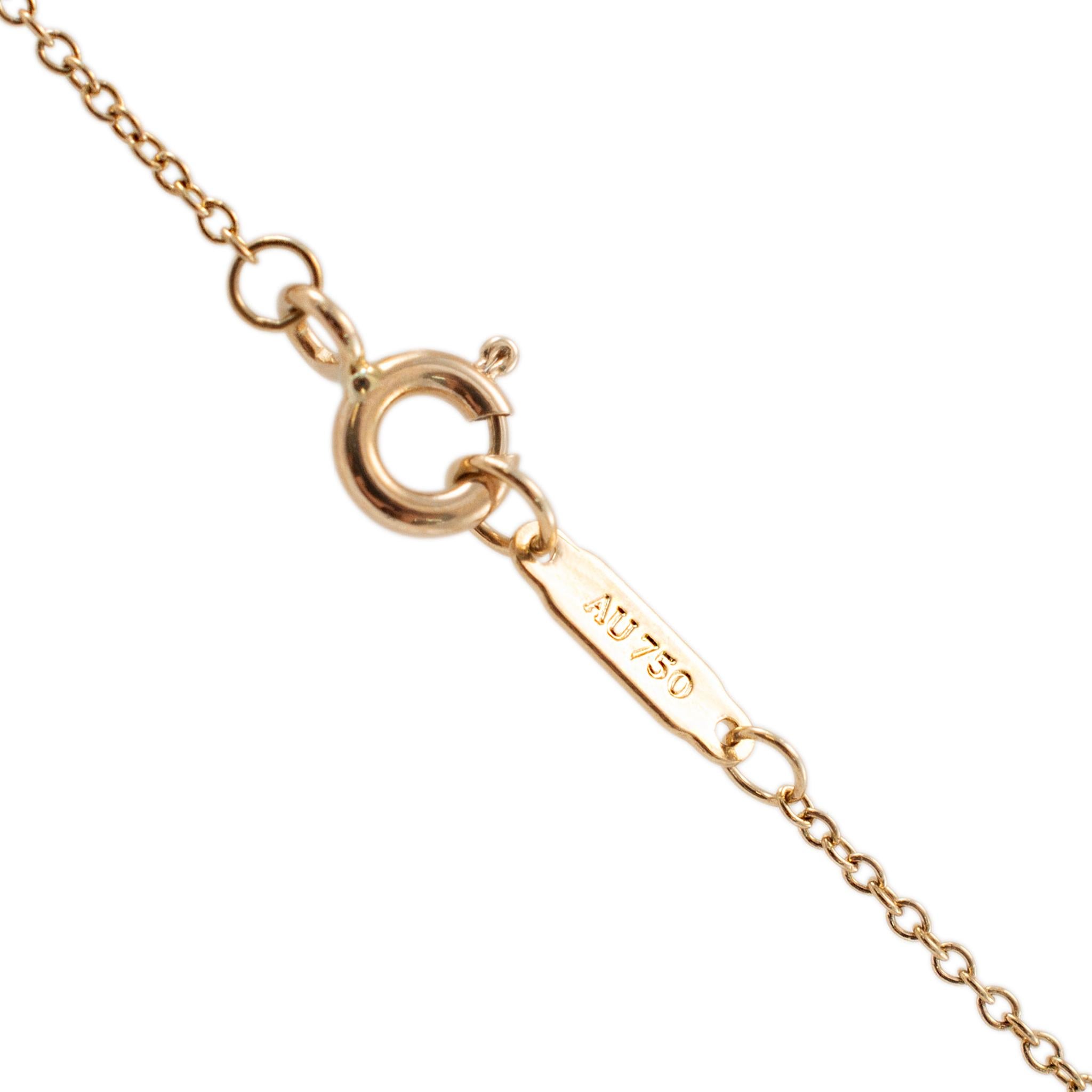 Tiffany & Co Elsa Peretti Halskette mit Bean-Anhänger, 18 Karat Gold Damen