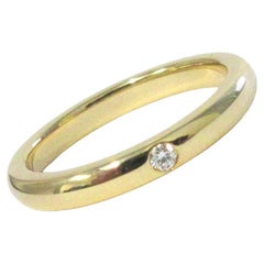 TIFFANY & Co. Elsa Peretti 18K Gold Diamond Band Ring 5