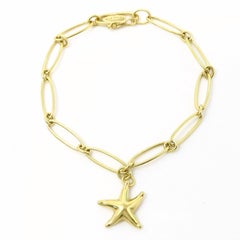 TIFFANY & Co. Elsa Peretti 18K Gold Starfish Charm Bracelet