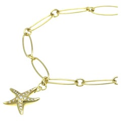 TIFFANY & Co. Elsa Peretti Pulsera de oro de 18 quilates con diamantes y estrella de mar