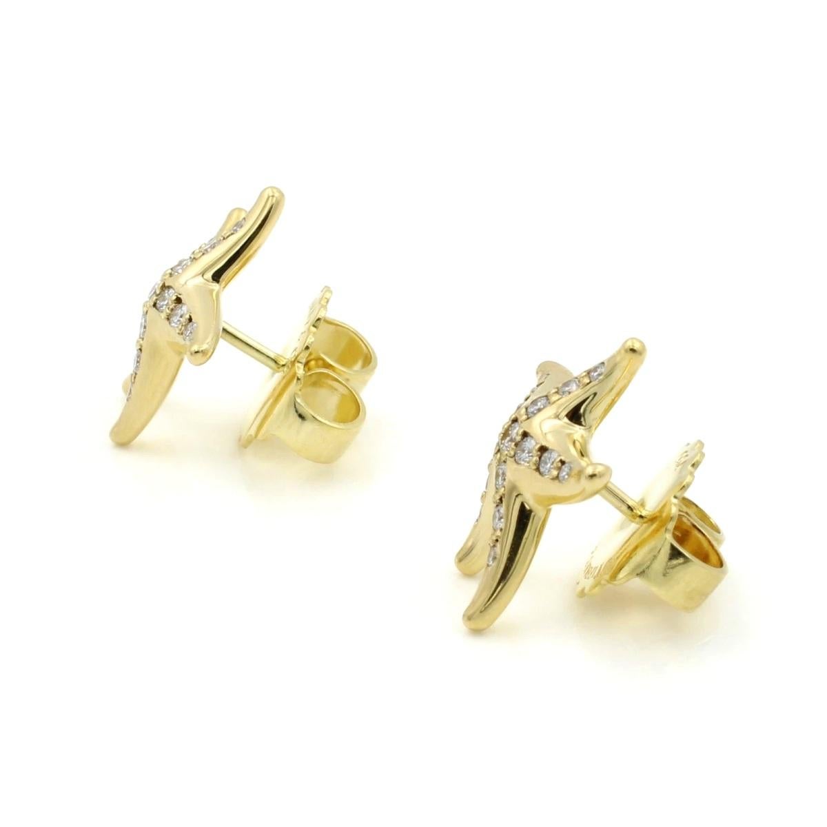 Donna TIFFANY & Co. Orecchini a stella di Elsa Peretti in oro 18 carati e diamanti in vendita