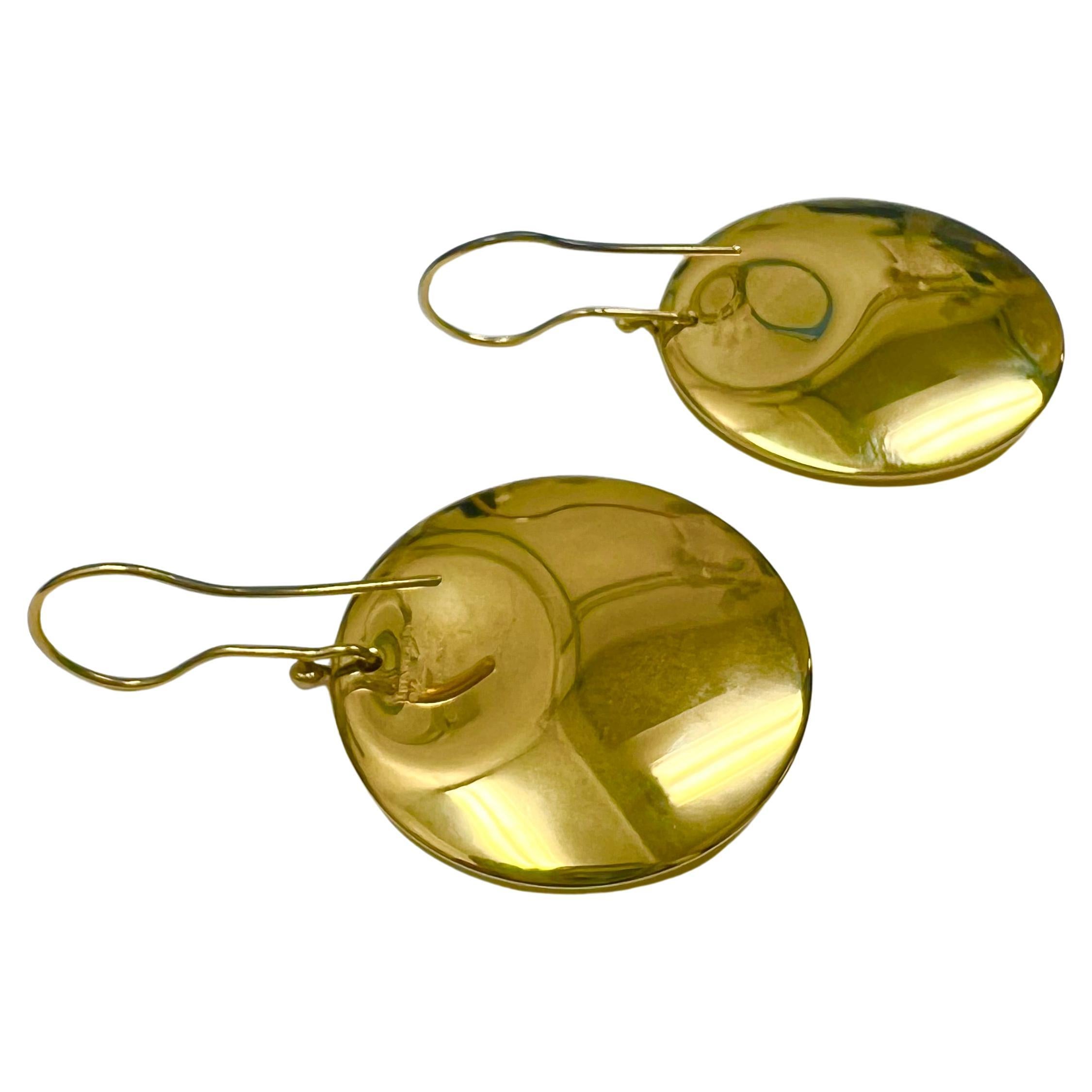 Women's Tiffany & Co. Elsa Peretti 18k Yellow Gold Disc Drop Earrings
