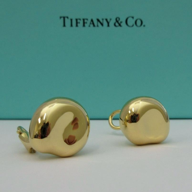Women's TIFFANY & Co. Elsa Peretti 18K Gold Free Form Clip-On Earrings Large For Sale