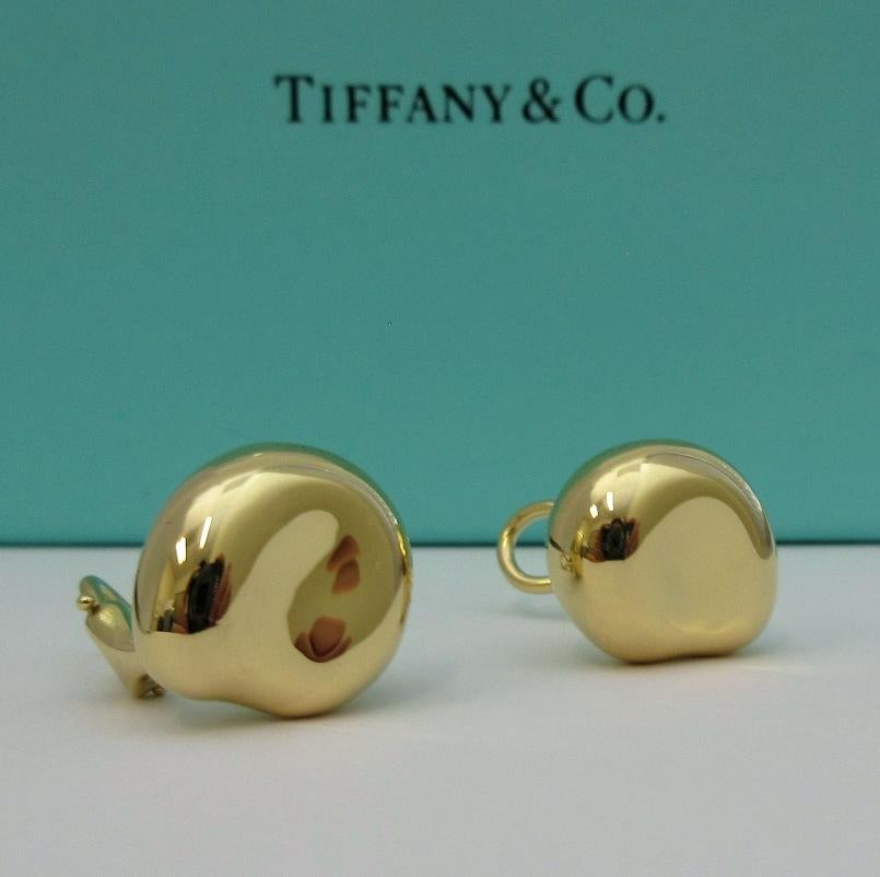 TIFFANY & Co. Elsa Peretti 18 Karat Gold Freiform-Ohrclips Groß im Angebot 1