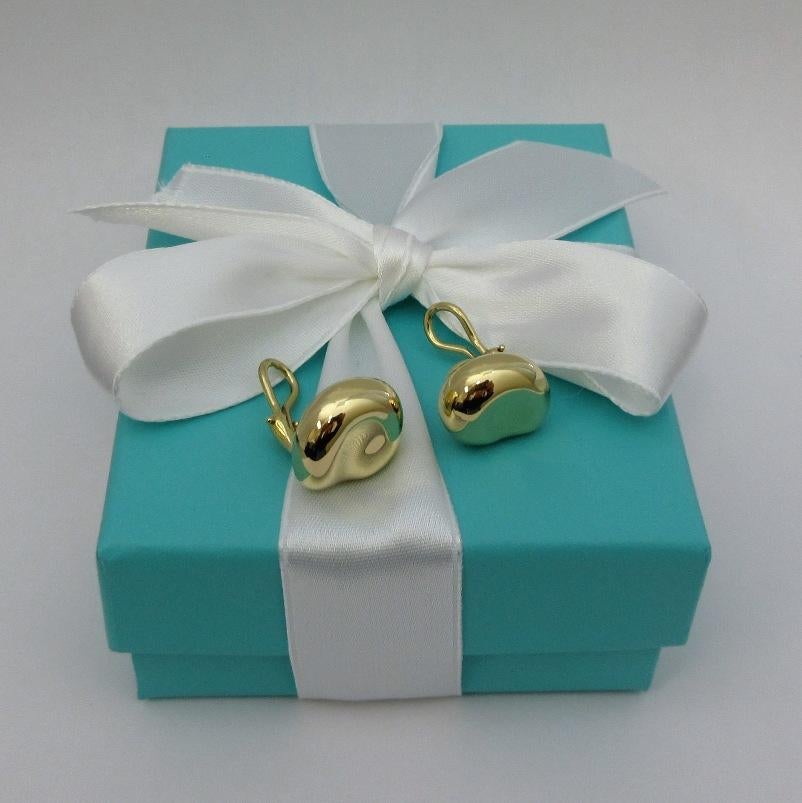 TIFFANY & Co. Elsa Peretti 18K Gold Free Form Clip-On Earrings Large For Sale 2