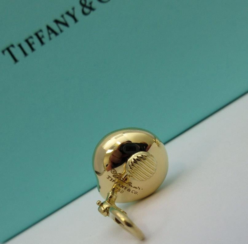 TIFFANY & Co. Elsa Peretti 18K Gold Free Form Clip-On Earrings Large For Sale 3