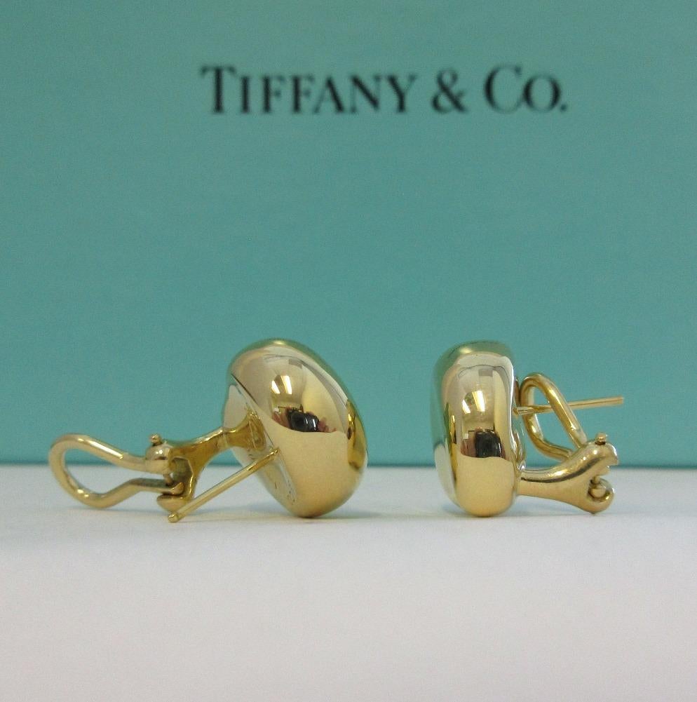 Women's TIFFANY & Co. Elsa Peretti 18K Gold Free Form Earrings Medium For Sale