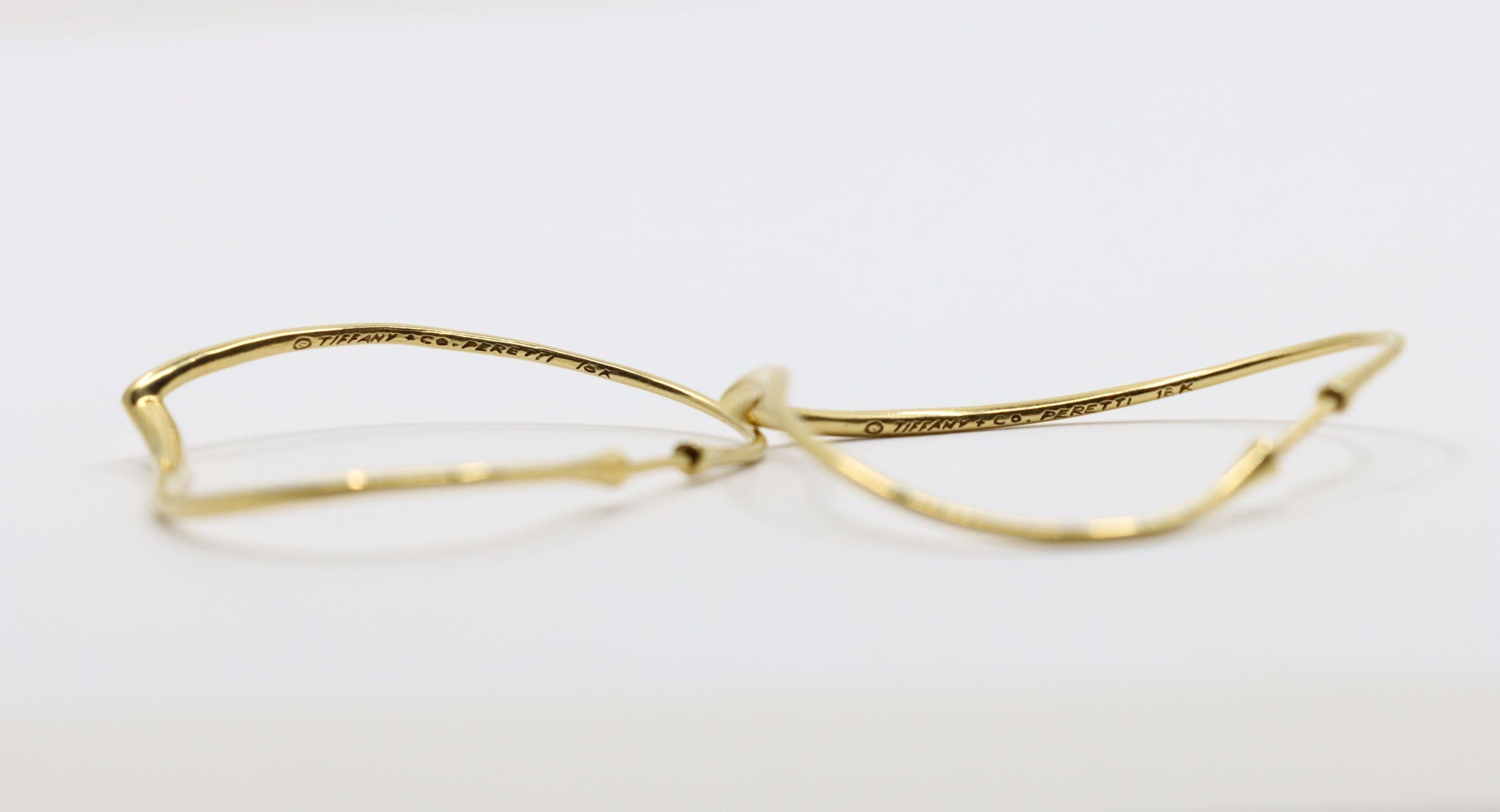 Tiffany & Co. Elsa Peretti 18K Gold Heart Shape Hoop Earrings For Sale 3