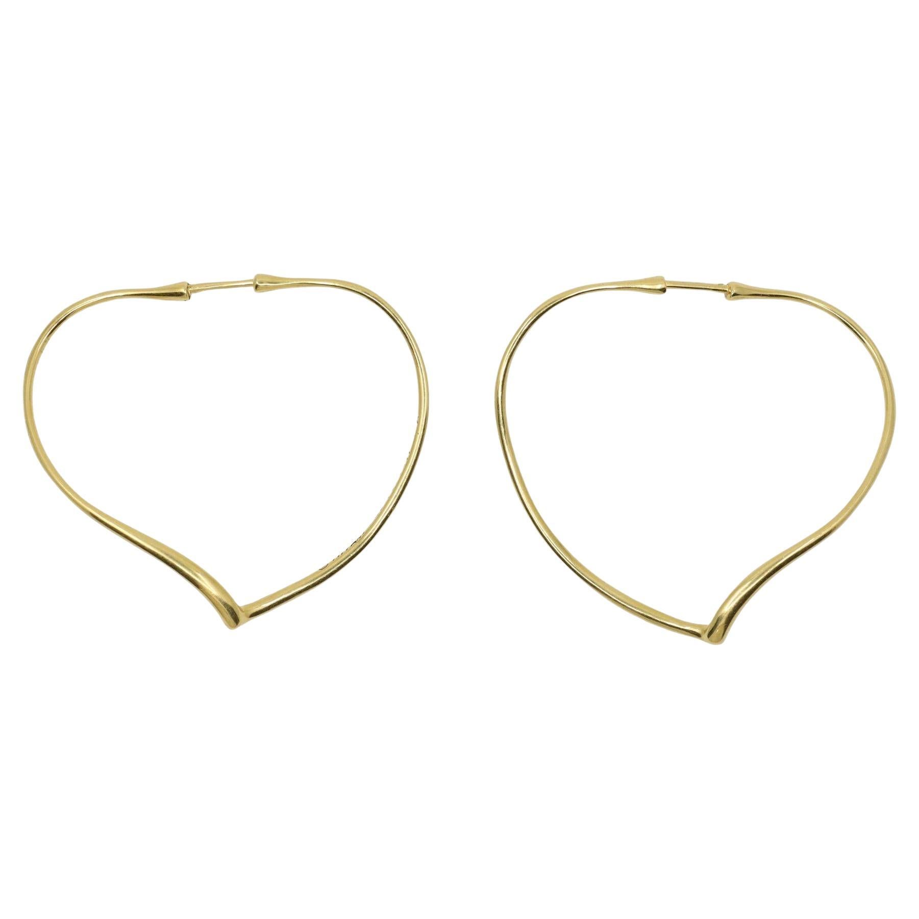 Tiffany & Co. Elsa Peretti 18K Gold Ohrringe in Herzform