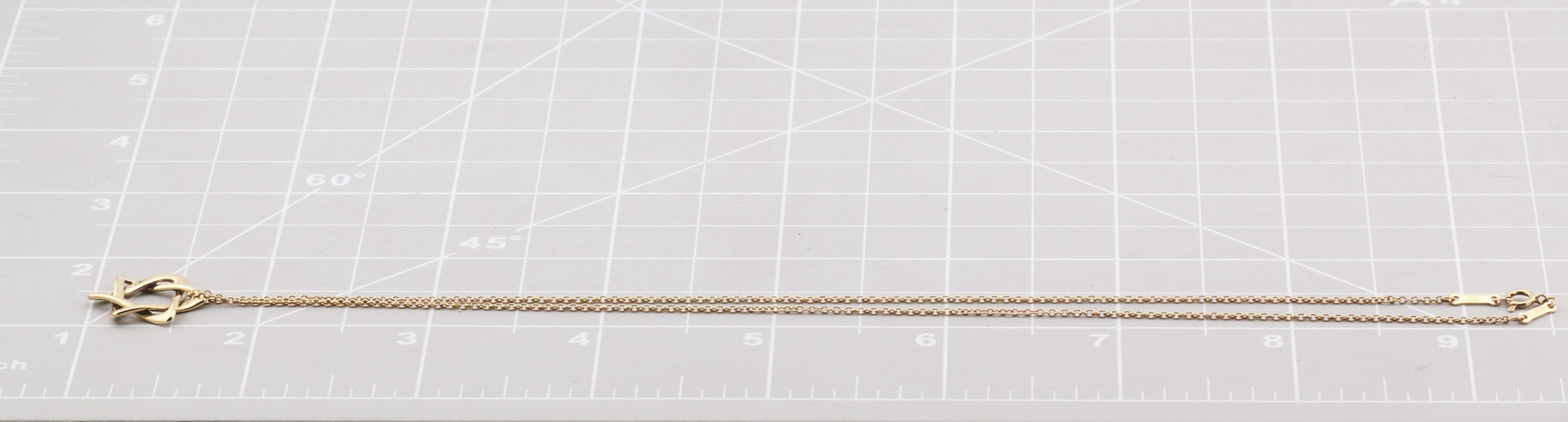 Tiffany & Co. Elsa Peretti 18K Gold  Large (18mm) Star of David Pendant Necklace 3