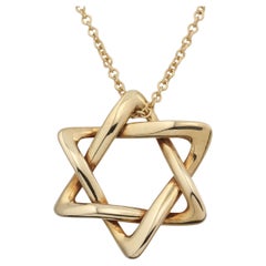 Tiffany
Co. Collier à pendentif étoile de David en or 18 carats (18 mm)