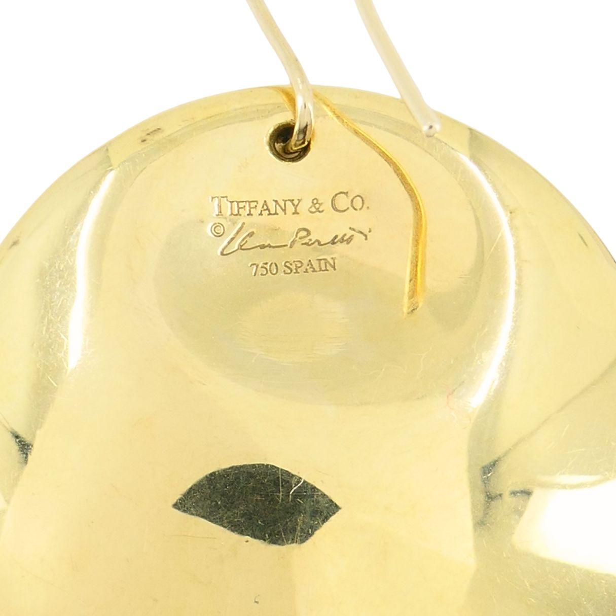 Tiffany & Co. Elsa Peretti 18k Gold Große Runde Scheibe Ohrringe im Angebot 4