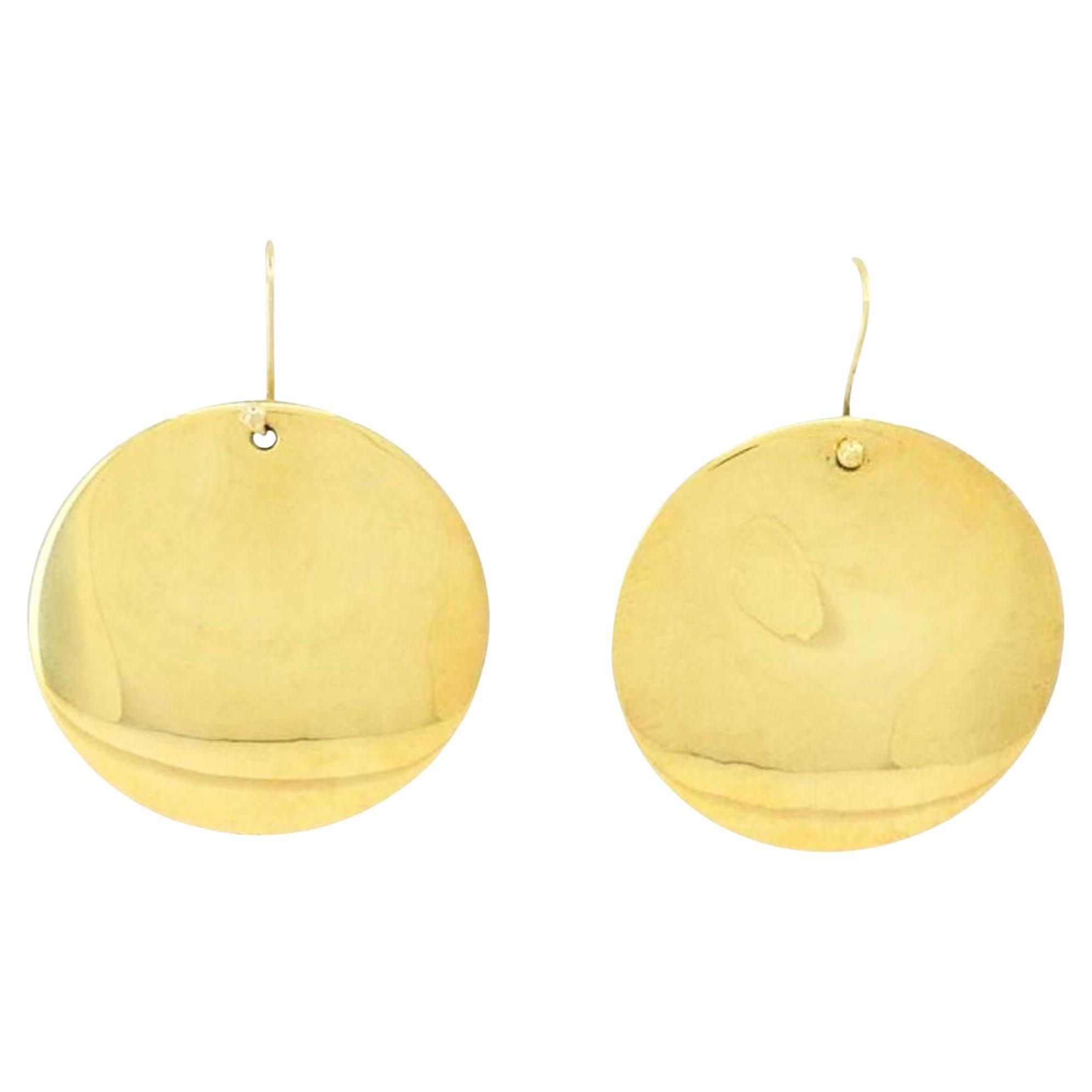 Tiffany
Co. Elsa Peretti Boucles d
oreilles en or 18k avec grand disque rond
