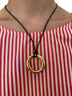 TIFFANY & Co. Elsa Peretti, collana con ciondolo O in oro 18 carati da 35 mm, grande