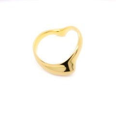 Tiffany & Co. Elsa Peretti 18K Gold Open Heart Curved Band Ring
