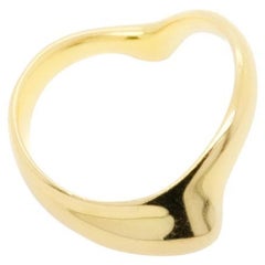 Tiffany & Co. Elsa Peretti 18K Gold Open Heart Curved Band Ring
