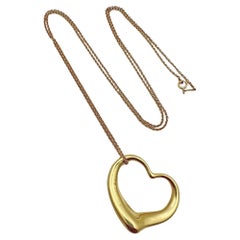 Tiffany & Co. Elsa Peretti 18k Gold Open Heart Pendant