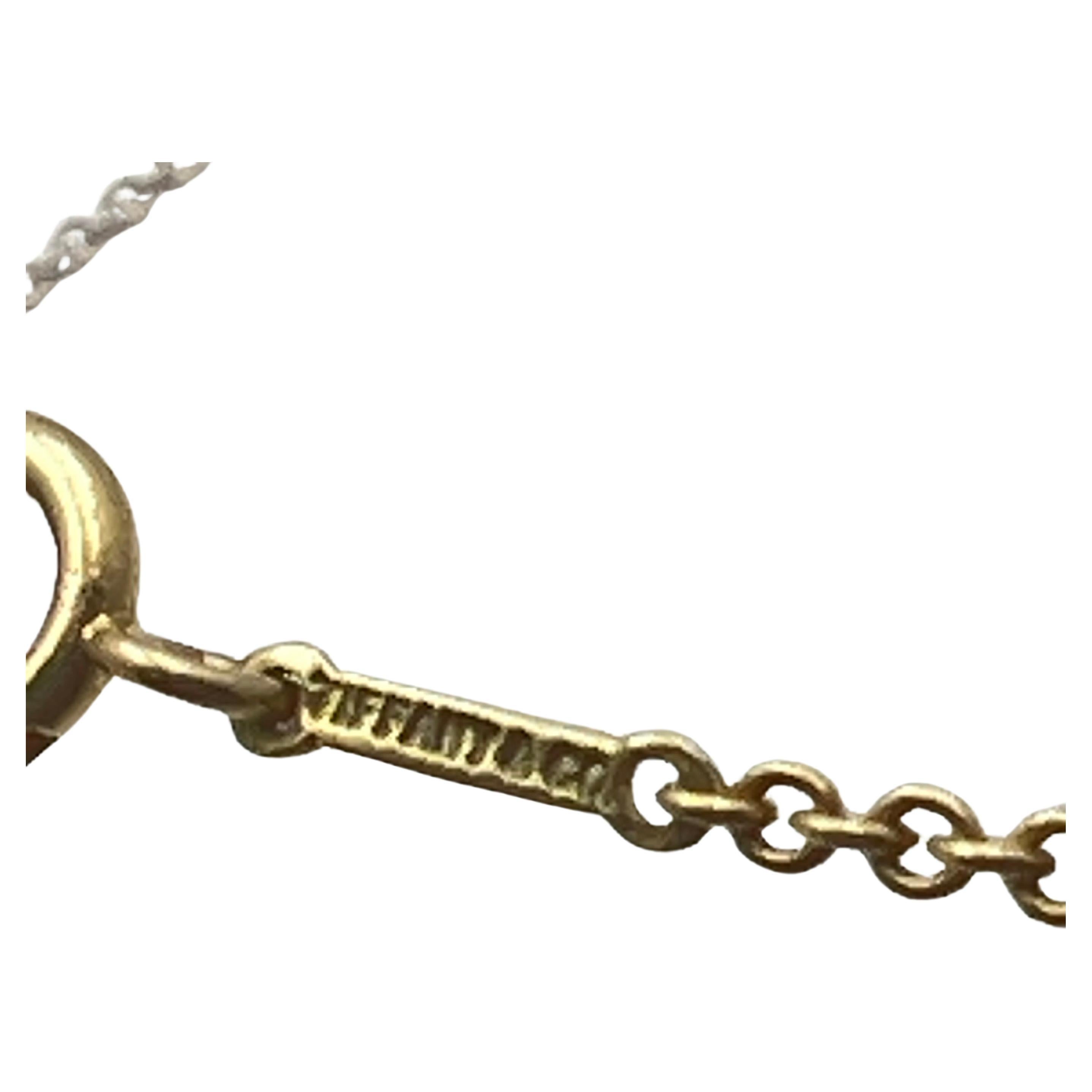 Tiffany & Co. Elsa Peretti Pendentif coeur ouvert en or 18k en vente 2