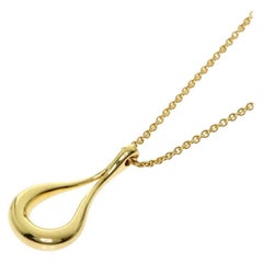TIFFANY & Co. Elsa Peretti 18K Gold Offene Tränen Anhänger Halskette