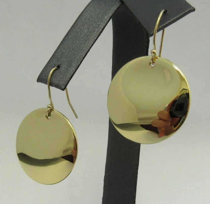 TIFFANY & Co. Elsa Peretti 18K Gold Round Earrings For Sale 1
