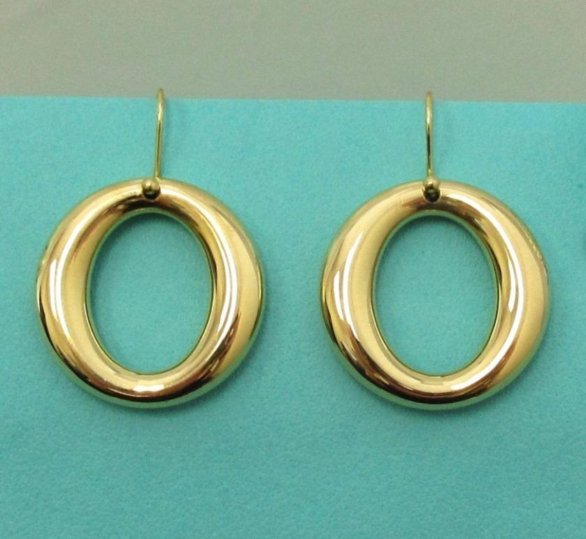 TIFFANY & Co. Elsa Peretti 18K Gold Sevillana Earrings In Excellent Condition In Los Angeles, CA