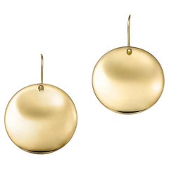 Retro TIFFANY & Co. Elsa Peretti 18K Gold Round Earrings