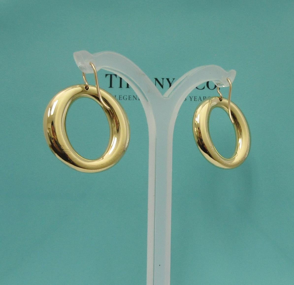 TIFFANY & Co. Elsa Peretti 18K Gold Sevillana Earrings For Sale 3