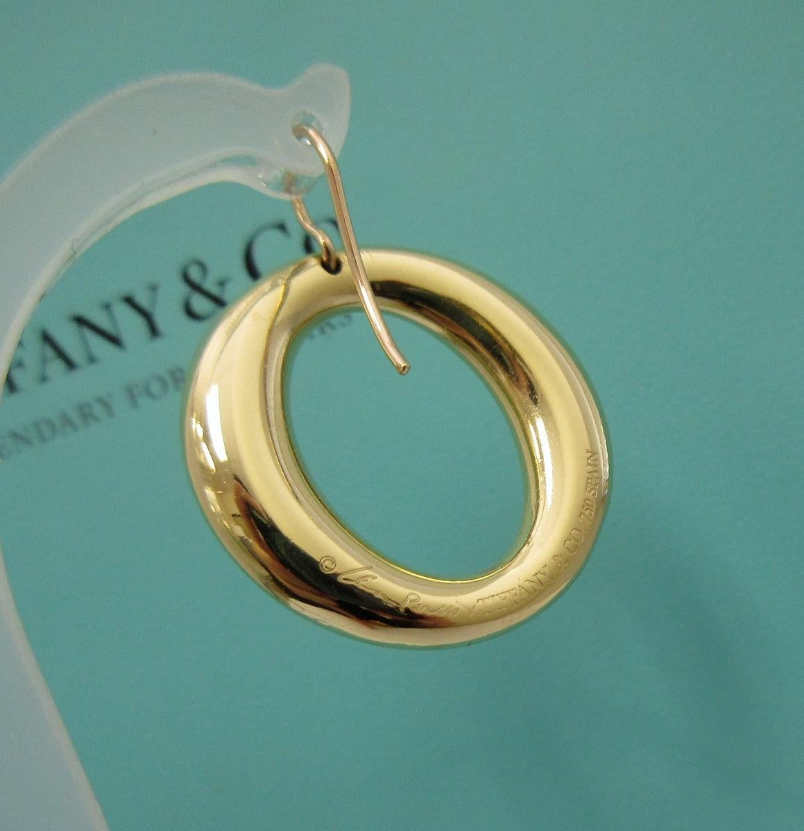 TIFFANY & Co. Elsa Peretti 18K Gold Sevillana Earrings For Sale 4