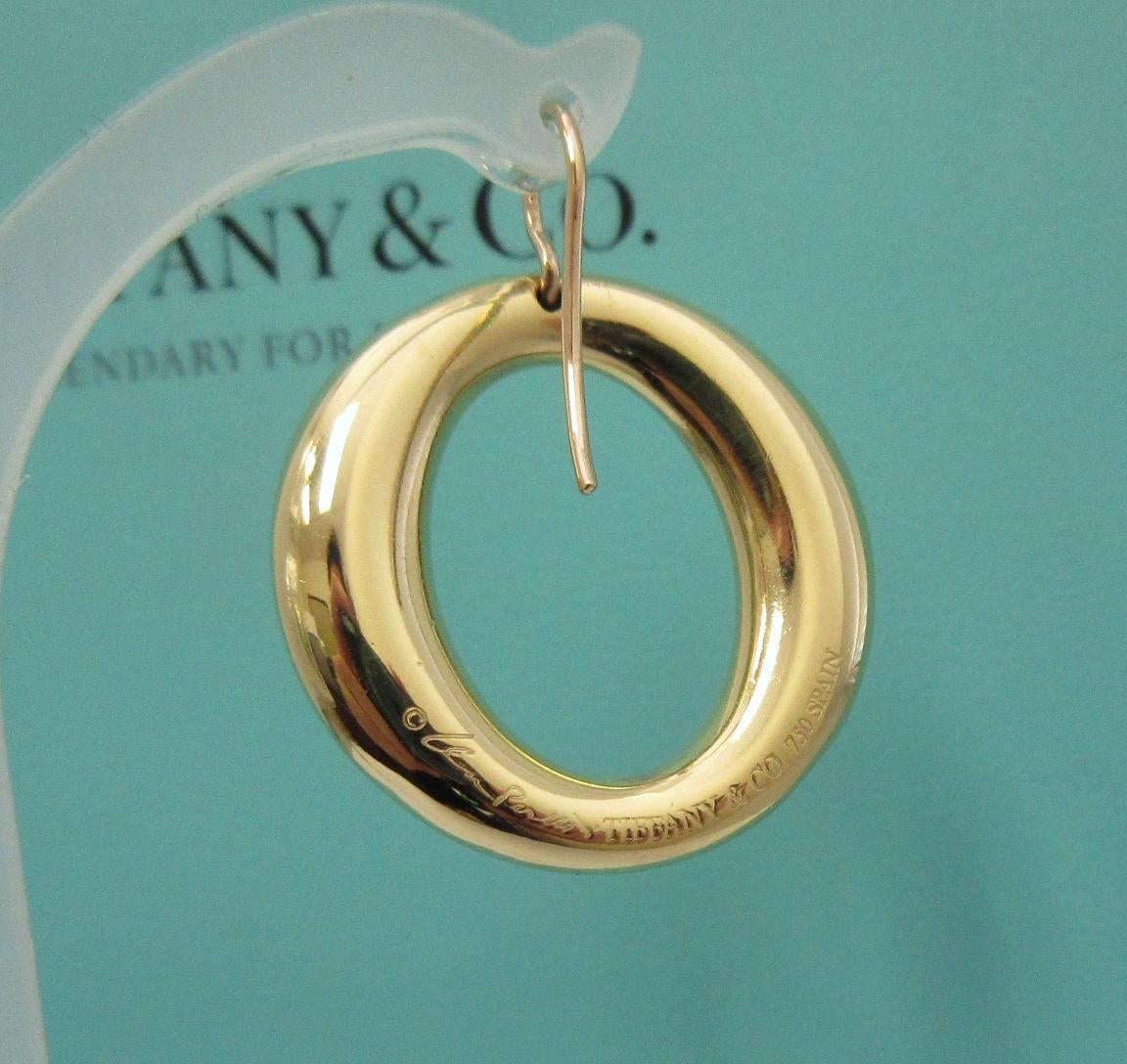 TIFFANY & Co. Elsa Peretti 18K Gold Sevillana Earrings For Sale 5