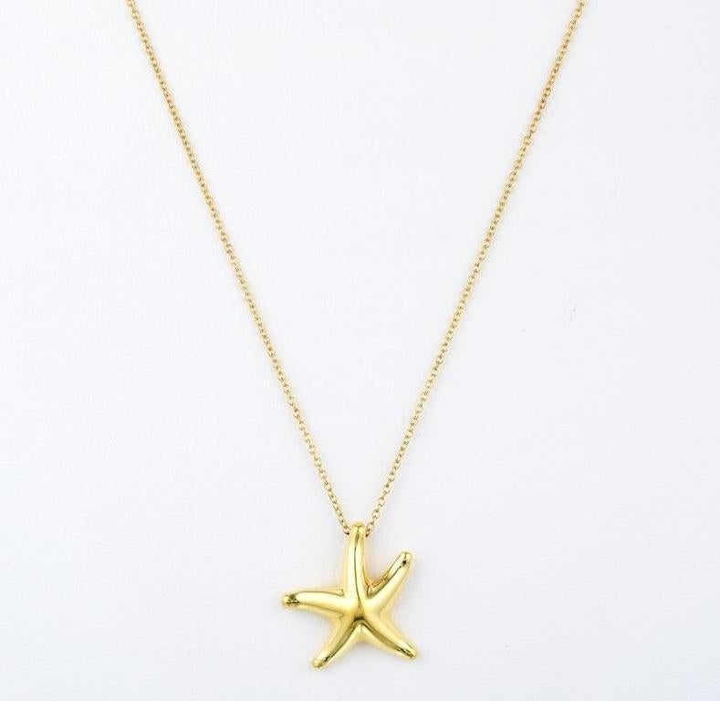 TIFFANY & Co. Collier à pendentif étoile de mer en or 18K Elsa Peretti Excellent état - En vente à Los Angeles, CA