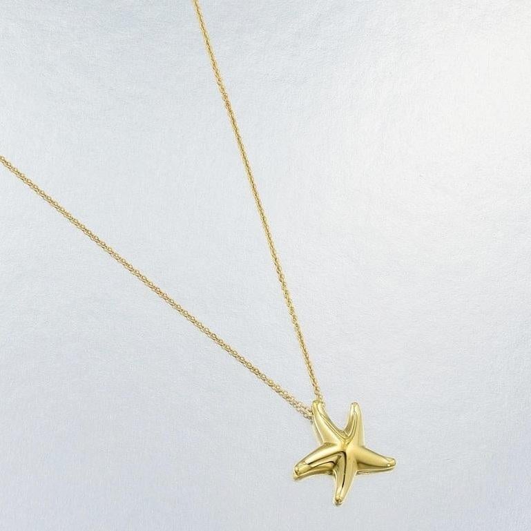 TIFFANY & Co. Collier à pendentif étoile de mer en or 18K Elsa Peretti Pour femmes en vente
