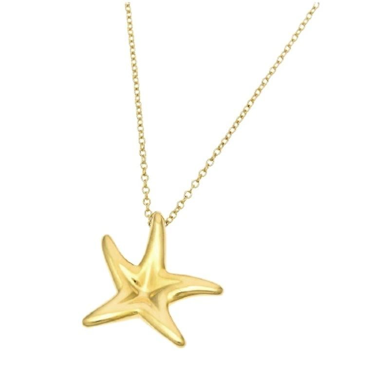 TIFFANY & Co. Collier à pendentif étoile de mer en or 18K Elsa Peretti en vente 2
