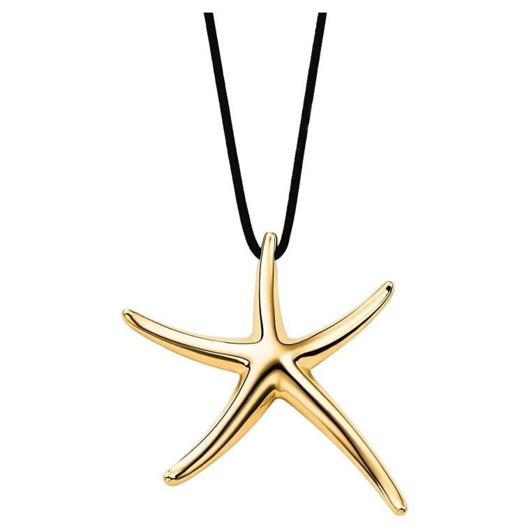 TIFFANY & Co. Elsa Peretti 18K Gold Starfish Pendant Necklace LARGE
