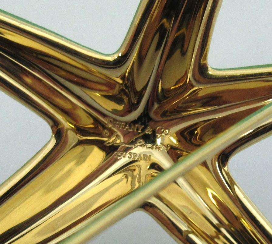 TIFFANY & Co. Elsa Peretti 18K Gold Starfish Pin Brooch Large For Sale 4