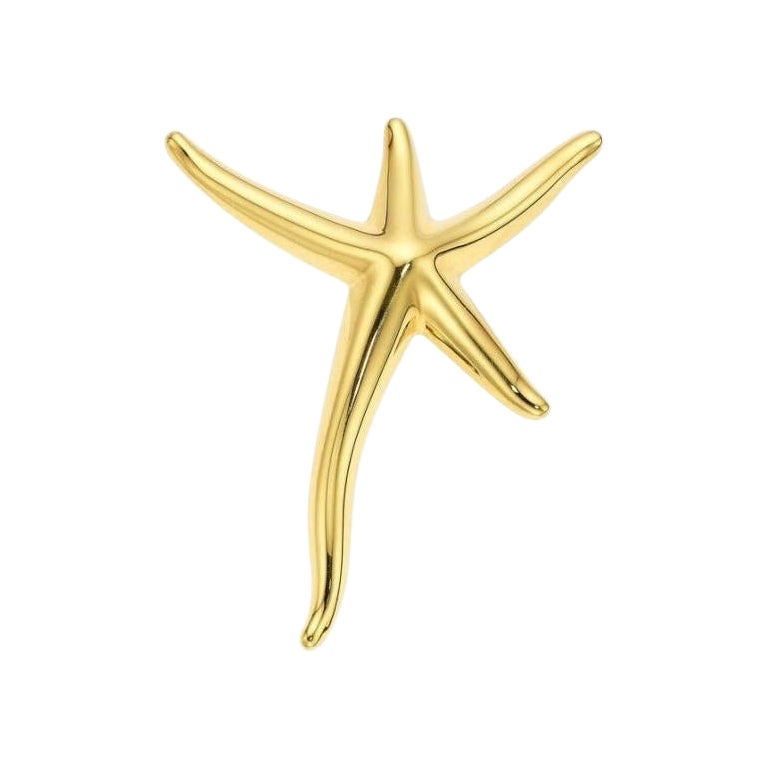 TIFFANY & Co. Elsa Peretti 18K Gold Starfish Pin Brooch Large