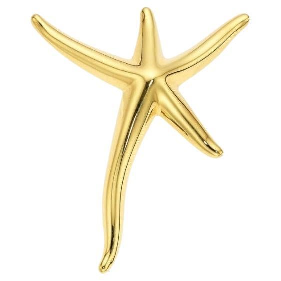 TIFFANY & Co. Elsa Peretti 18K Gold Starfish Pin Brooch Large For Sale