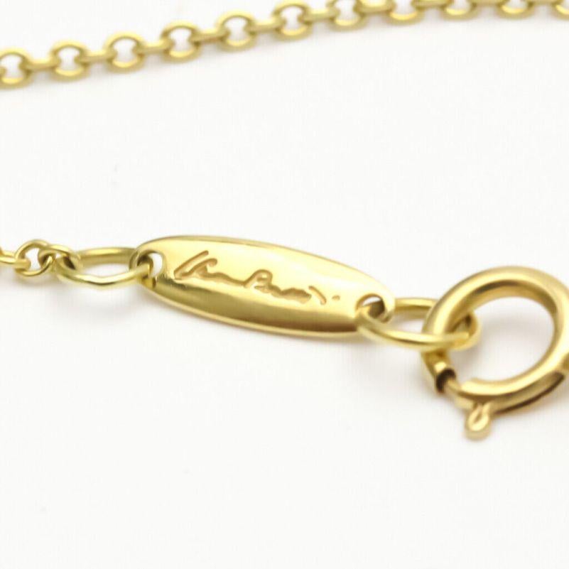 TIFFANY & Co. Elsa Peretti 18K Gold Tag Pendant Necklace 6