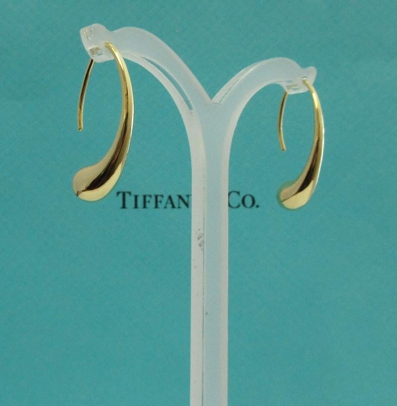 TIFFANY & Co. Elsa Peretti 18K Gold Teardrop Hoop Earrings 1