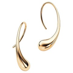 TIFFANY & Co. Elsa Peretti 18K Gold Teardrop Hoop Earrings
