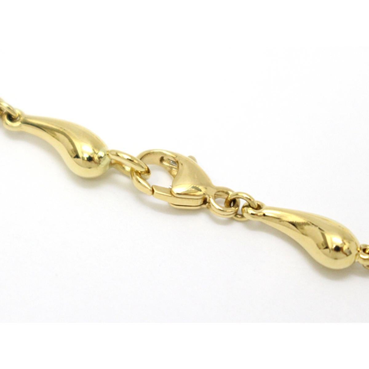 TIFFANY & Co. Elsa Peretti 18K Gold Teardrop Link Bracelet 6.75