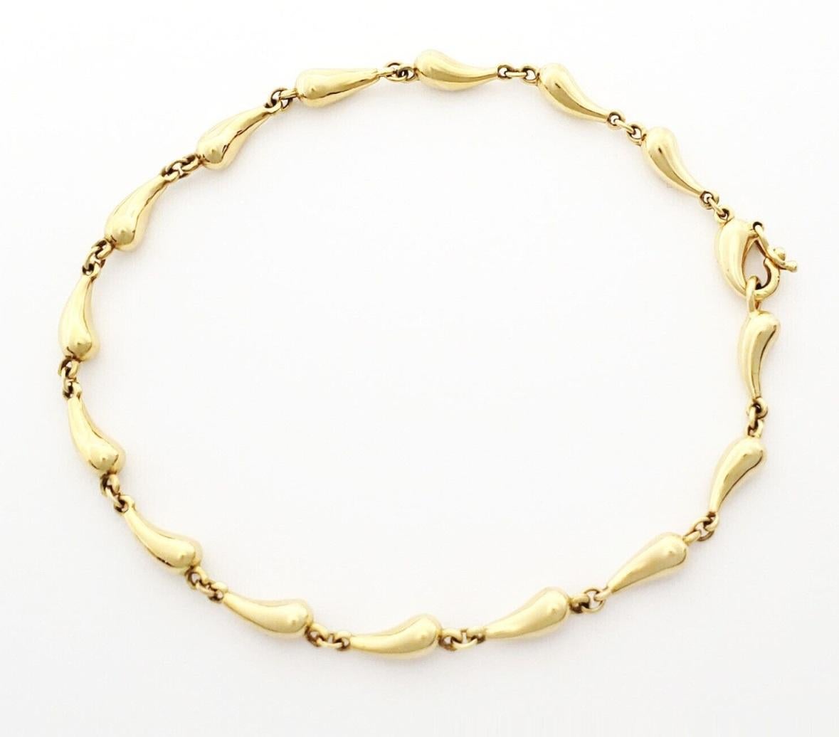 TIFFANY & Co. Elsa Peretti 18K Gold Tropfen-Gliederarmband 7