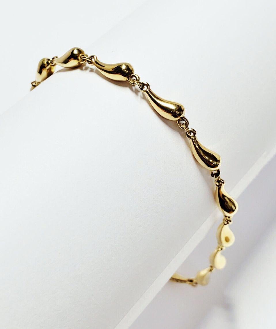 TIFFANY & Co. Elsa Peretti 18K Gold Tropfen-Gliederarmband 7