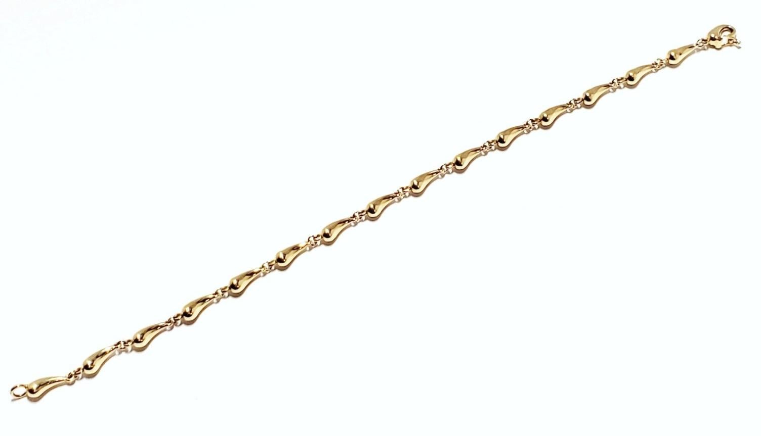 TIFFANY & Co. Elsa Peretti 18K Gold Tropfen-Gliederarmband 7