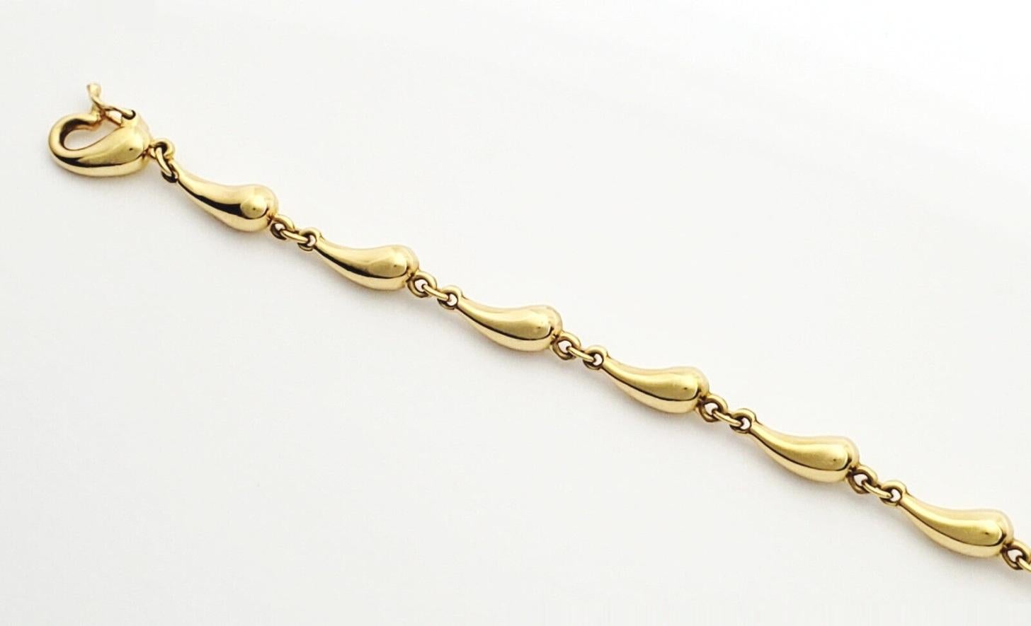 TIFFANY & Co. Elsa Peretti 18K Gold Tropfen-Gliederarmband 7