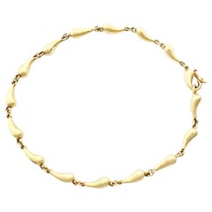 TIFFANY & Co. Elsa Peretti 18K Gold Teardrop Link Bracelet 7"