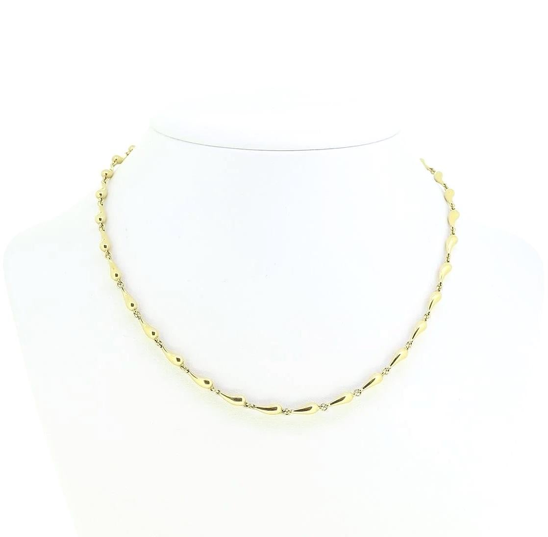 TIFFANY & Co. Elsa Peretti, collier en or 18 carats en forme de larme Pour femmes en vente
