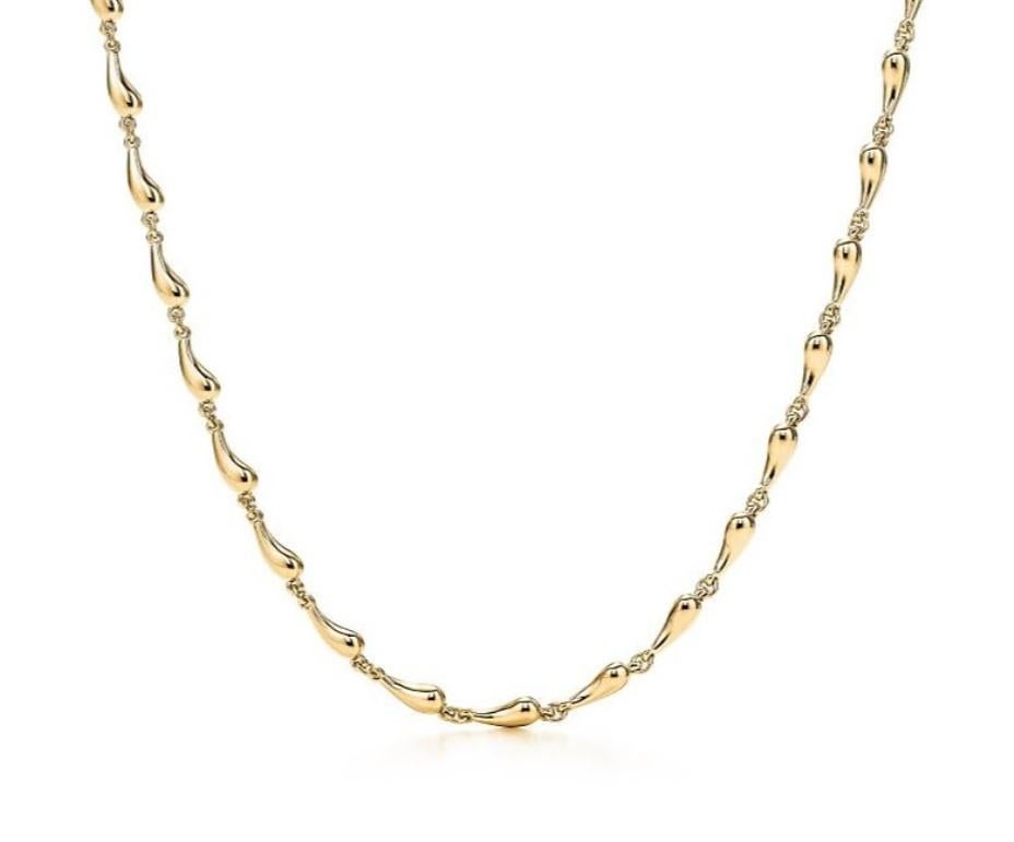 TIFFANY & Co. Elsa Peretti, collier en or 18 carats en forme de larme en vente 2