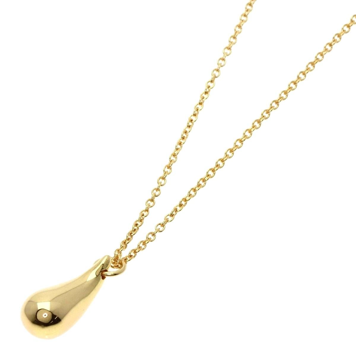 TIFFANY & Co. Collana con ciondolo a goccia in oro 18 carati di Elsa Peretti In condizioni buone in vendita a Los Angeles, CA